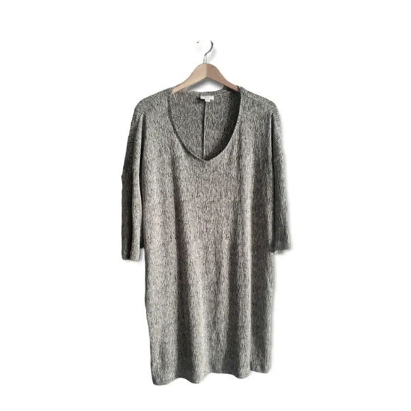 J. Jill Purejill Women's Linen Gray Textured Shift Dress, Size Petite Large - Picture 1 of 6